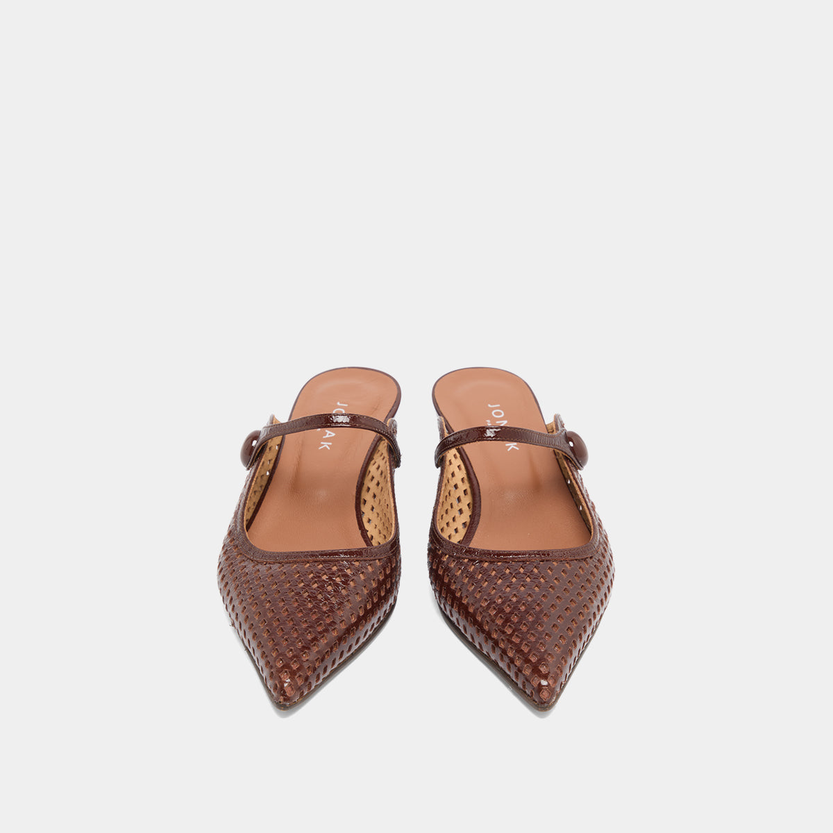 Mules compensées à bouts pointus