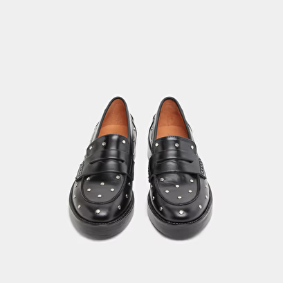 Mocassins à détails argentés