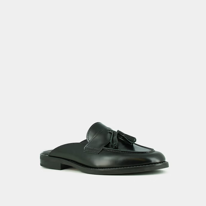 Mocassins à glands et bouts arrières ouverts