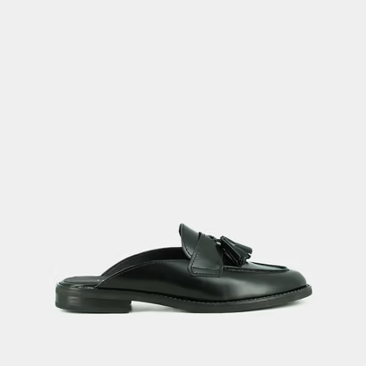 Mocassins à glands et bouts arrières ouverts
