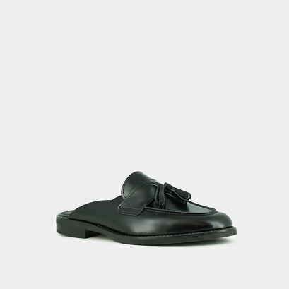 Mocassins à glands et bouts arrières ouverts
