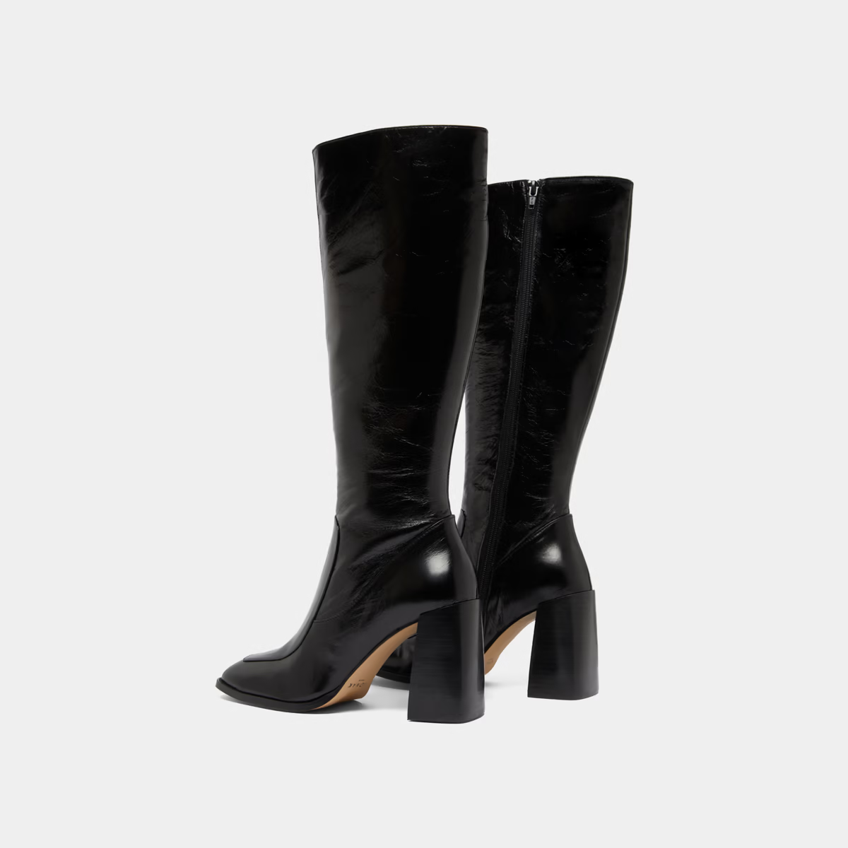 Bottes hautes à bouts carrés