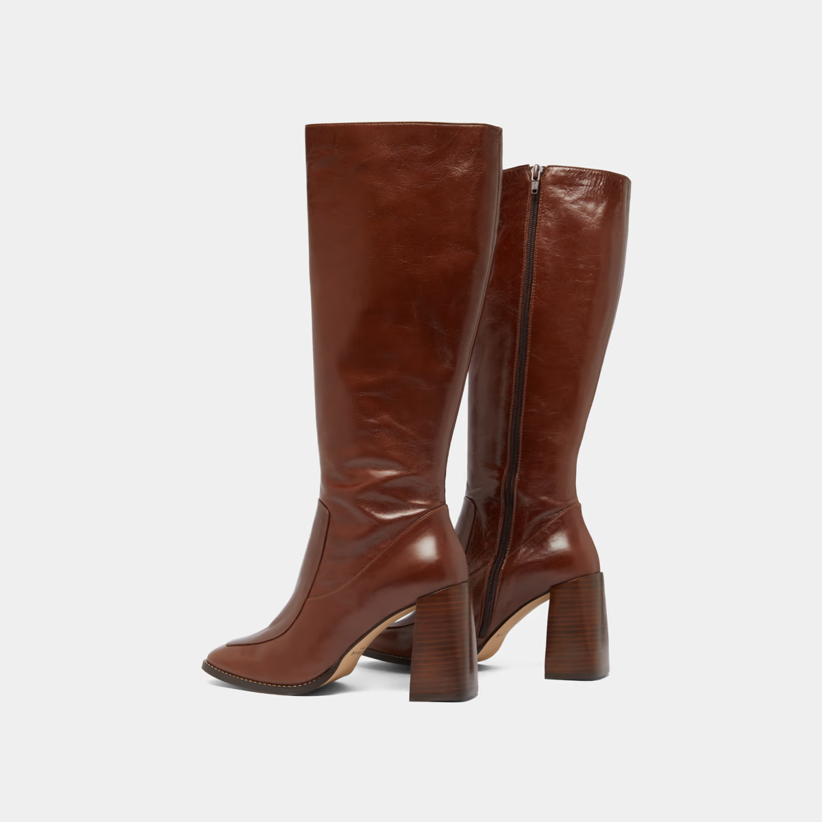 Bottes hautes à bouts carrés