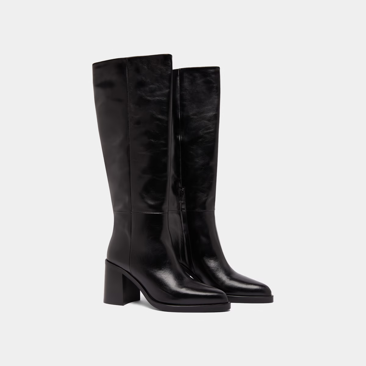 Bottes à talons lamellés