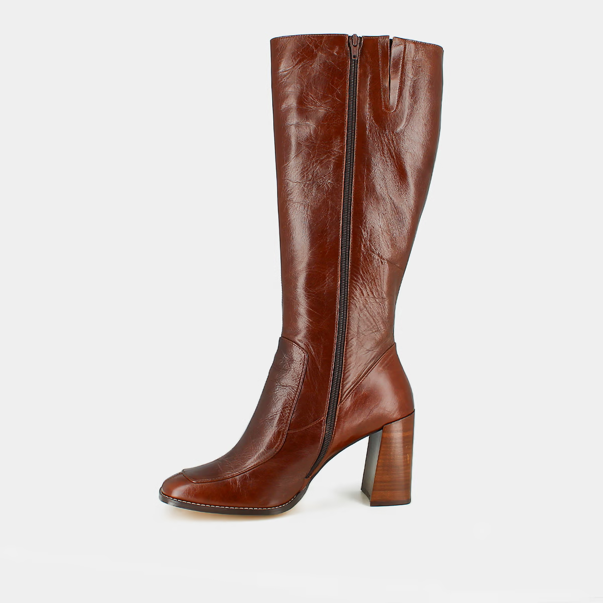 Bottes hautes à bouts carrés