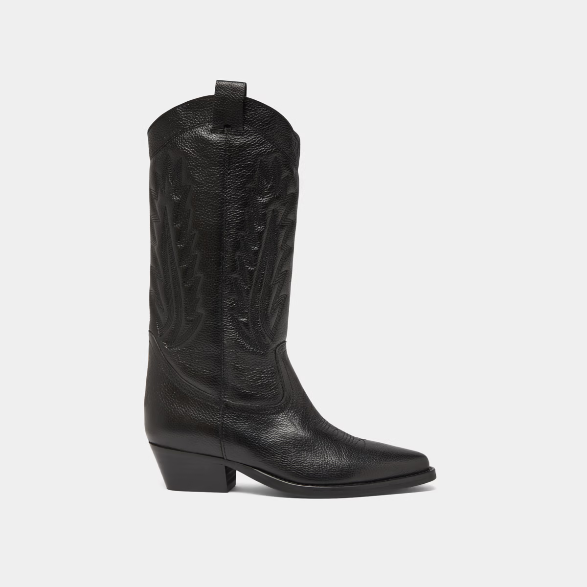 Bottes à bouts pointus et surpiqures apparentes