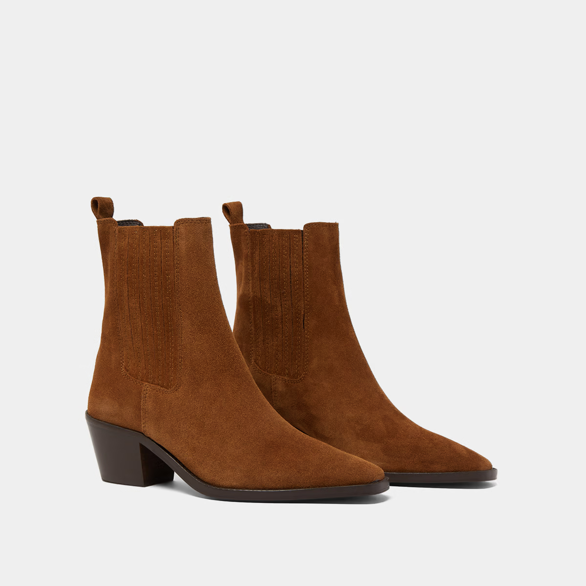 Bottines à talons et fronces
