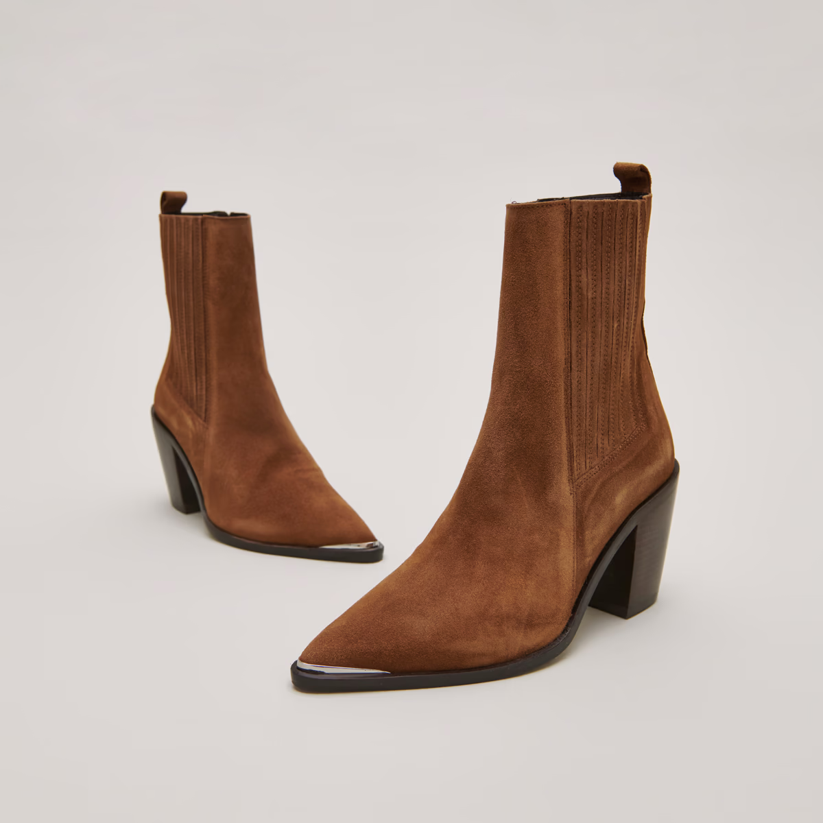 Boots à talons et à fronces
