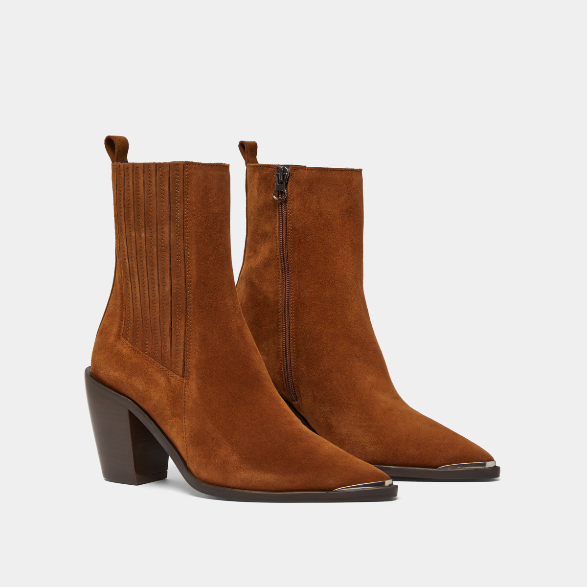 Boots à talons et à fronces