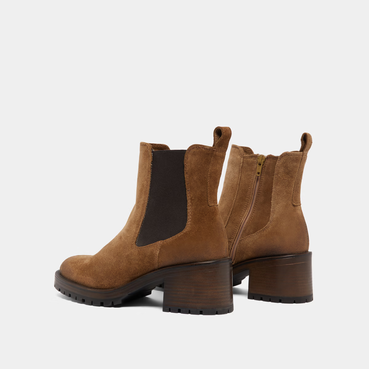 Bottines à semelles crantées