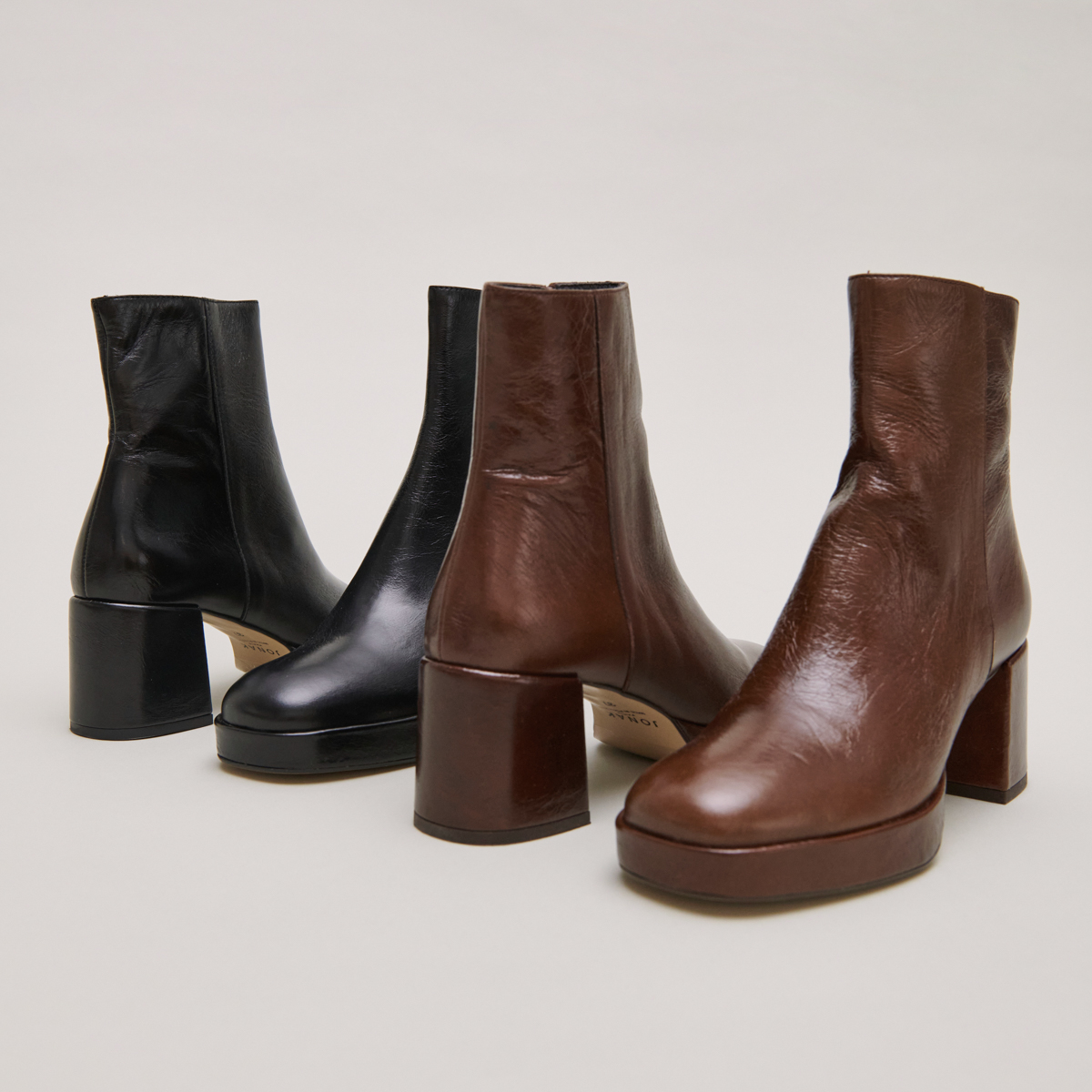 Bottines à bouts arrondis