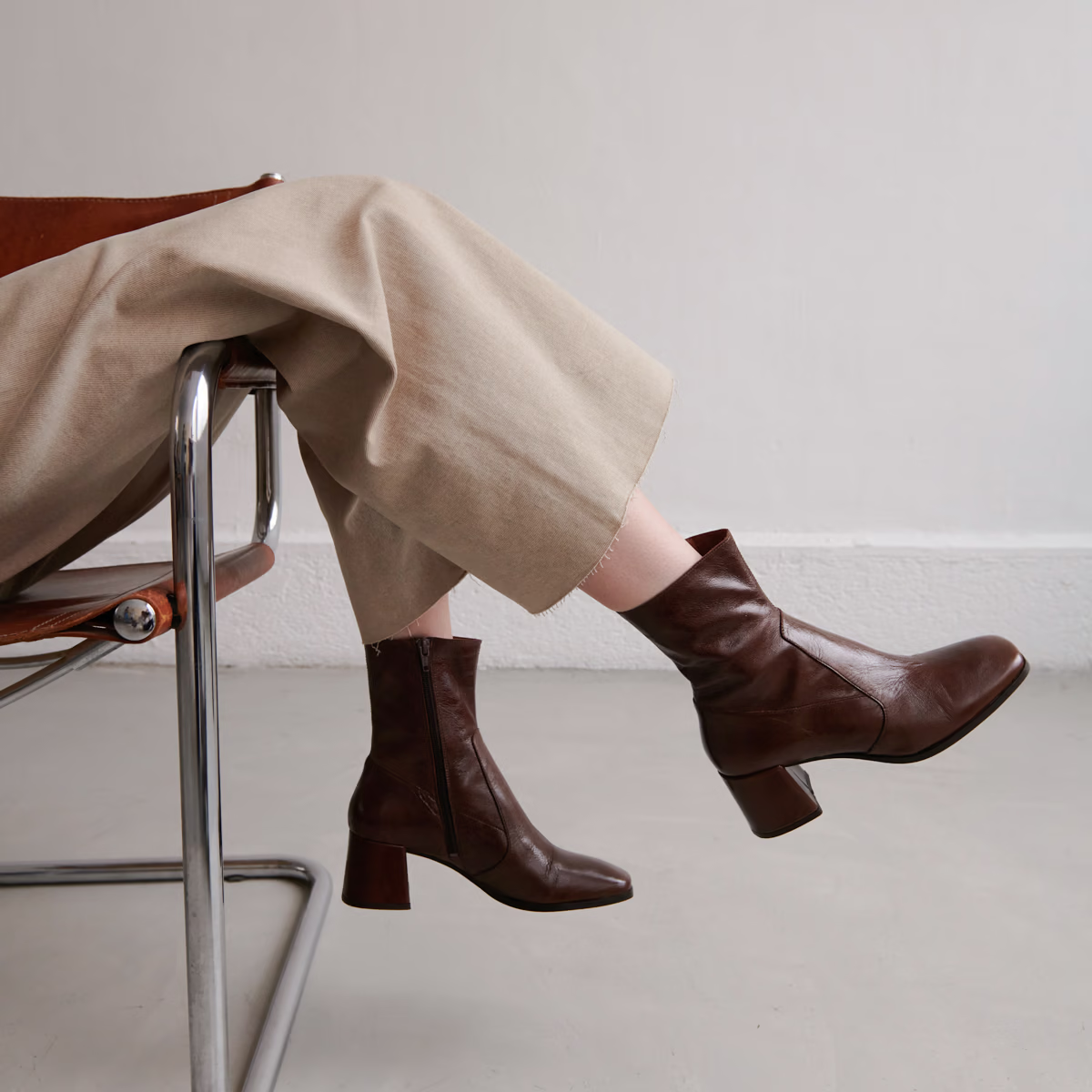 Bottines à bouts ovales