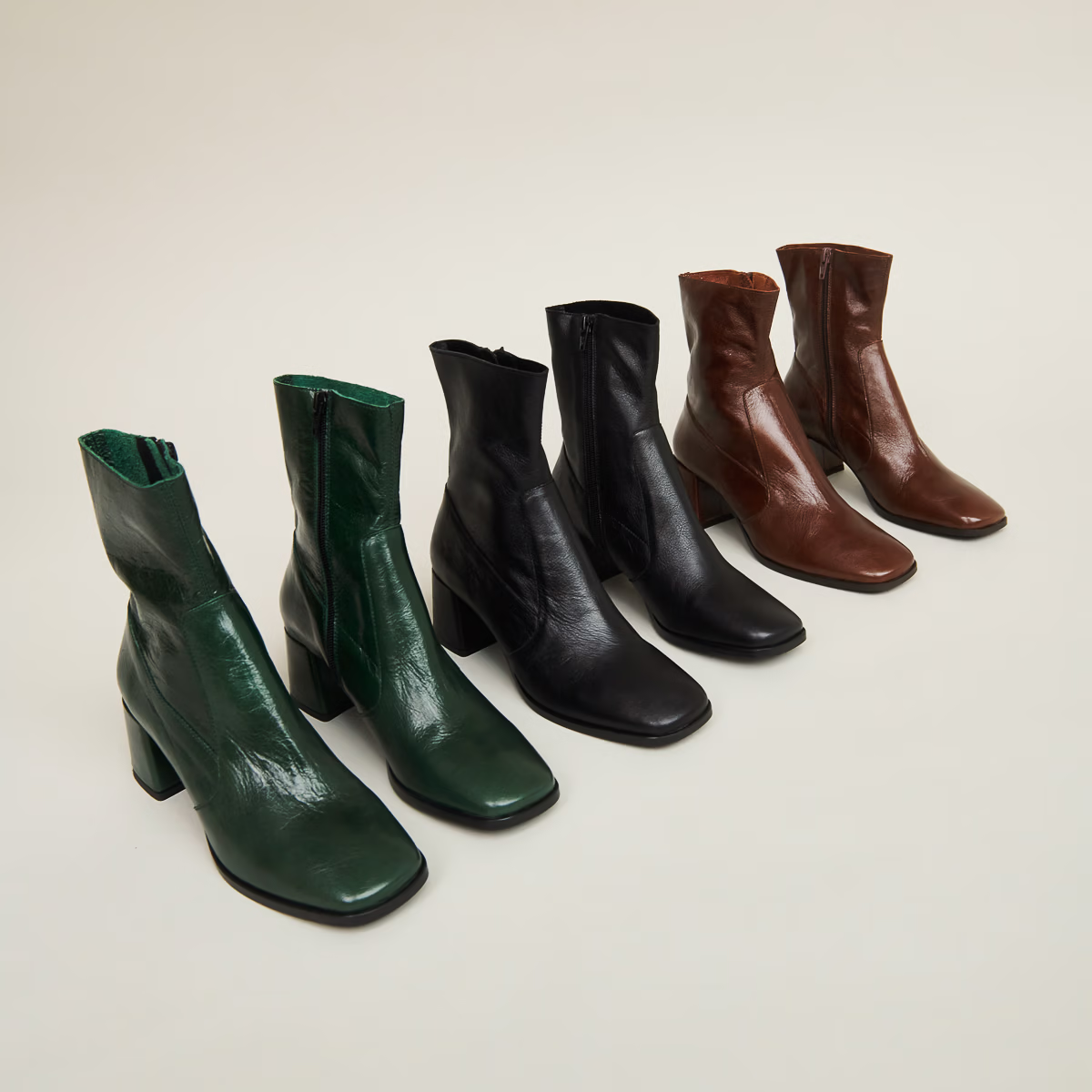 Bottines à bouts ovales