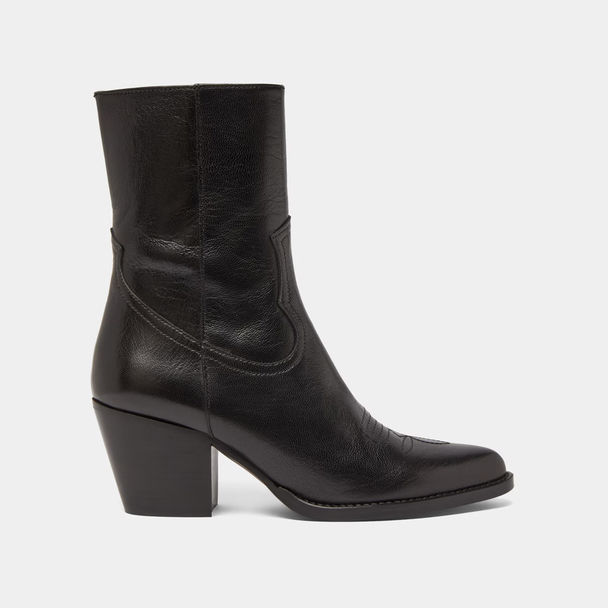 Boots à talons et surpiqures apparentes