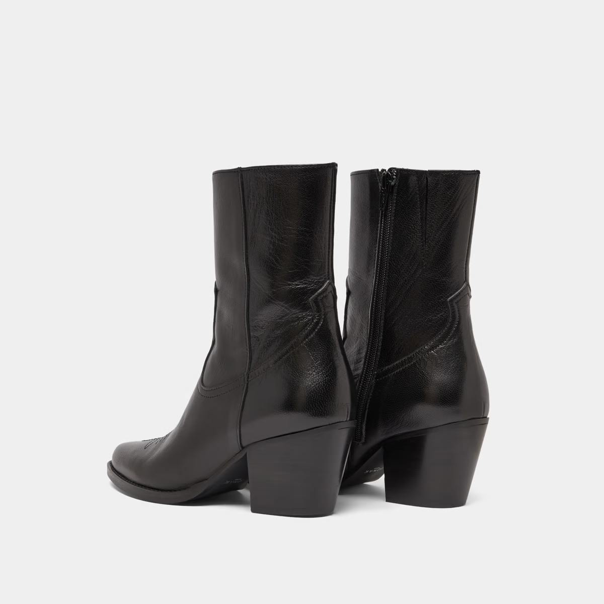 Boots à talons et surpiqures apparentes
