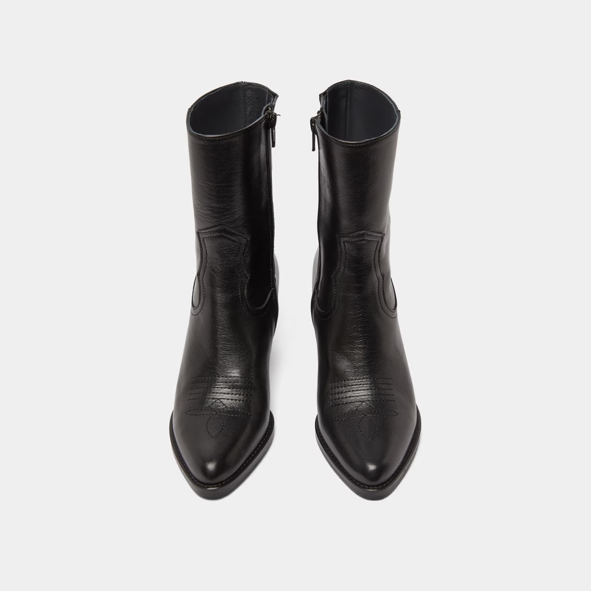 Boots à talons et surpiqures apparentes