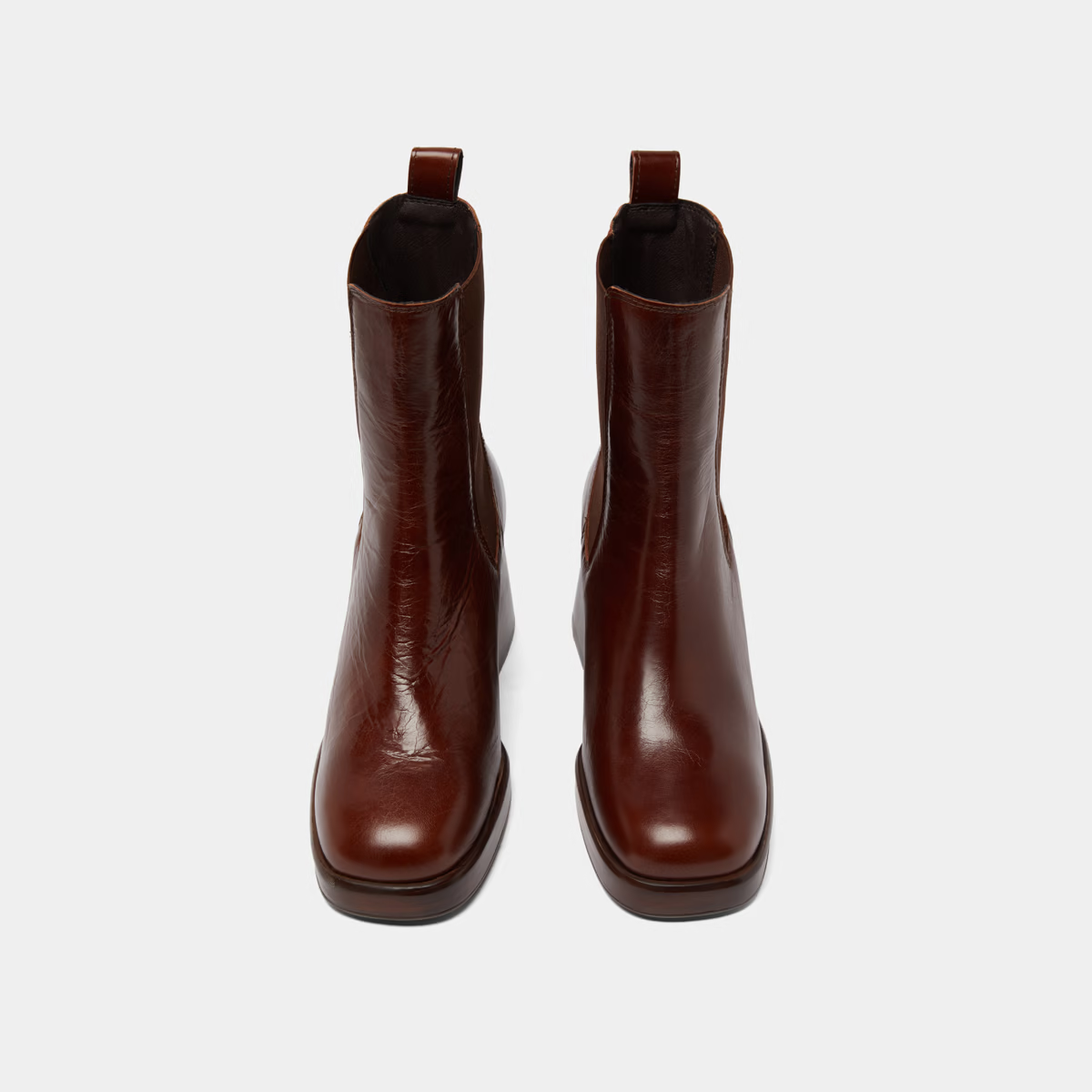 Bottines à bouts carrés et élastiques