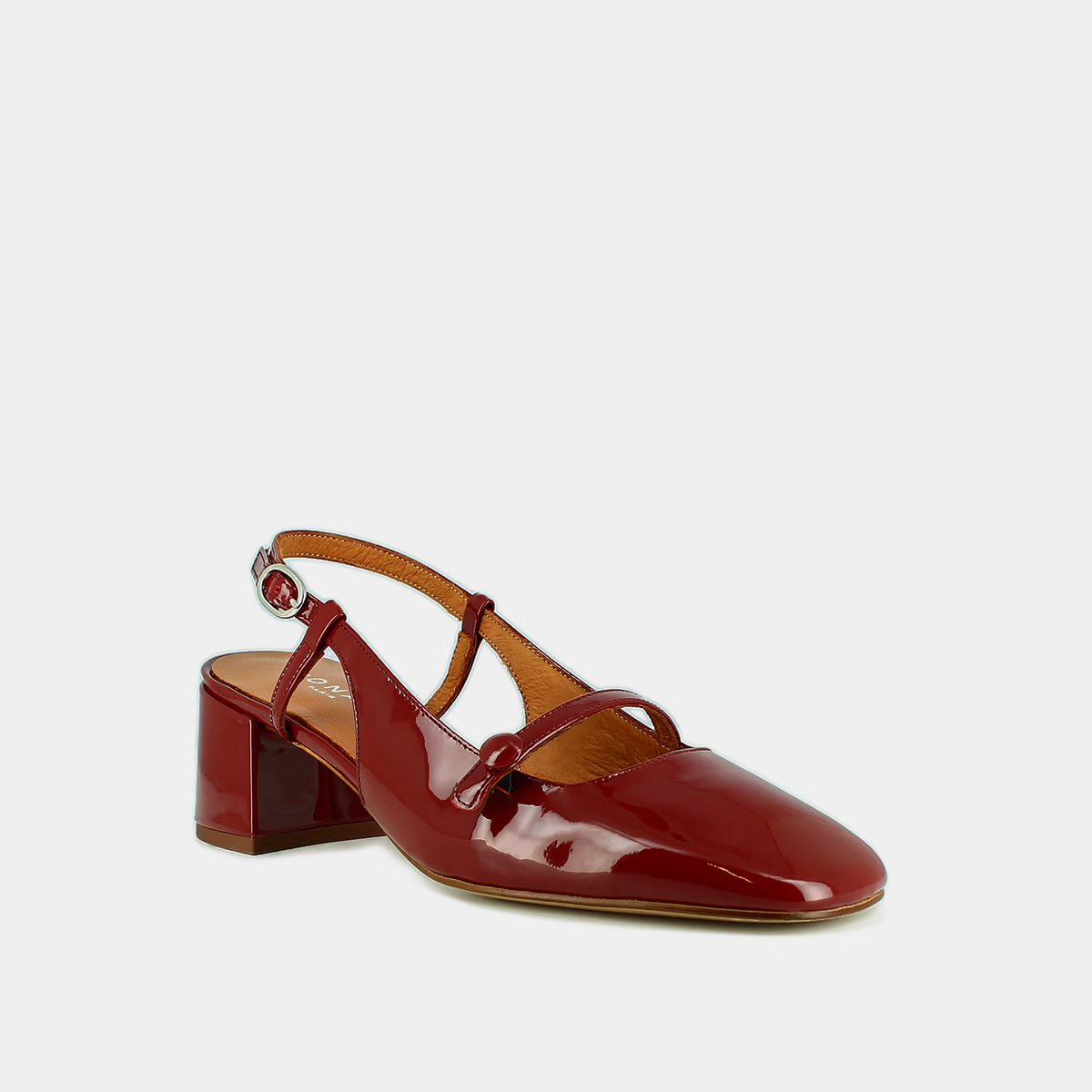 Slingbacks à talons et bouts carrés