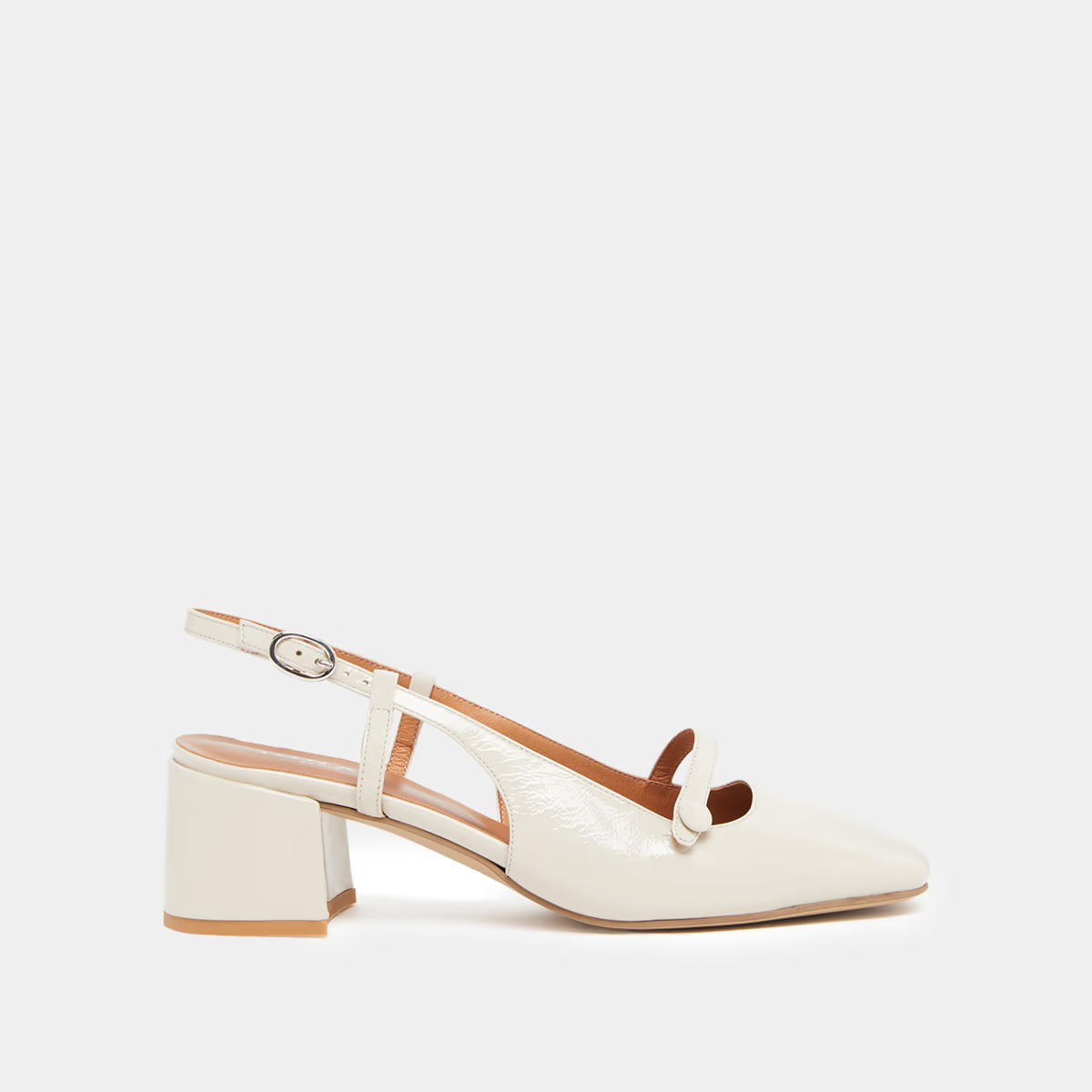 Slingbacks à talons et bouts carrés