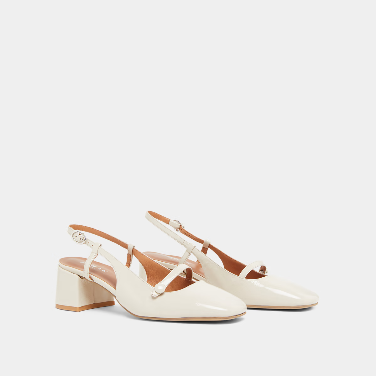 Slingbacks à talons et bouts carrés