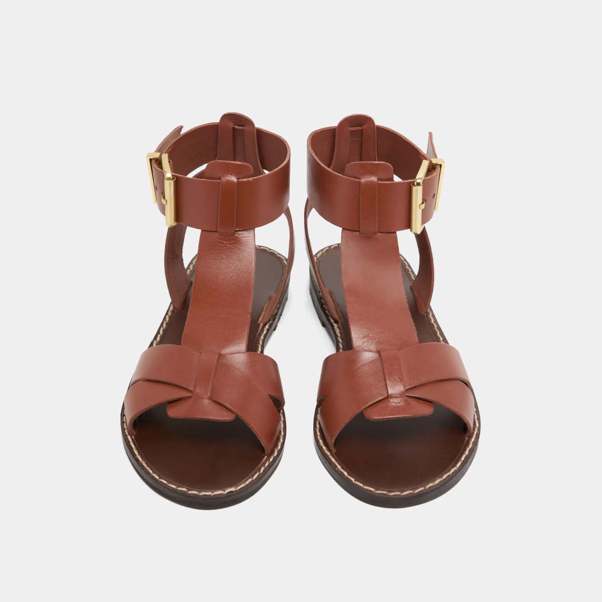 Sandales à boucles et brides