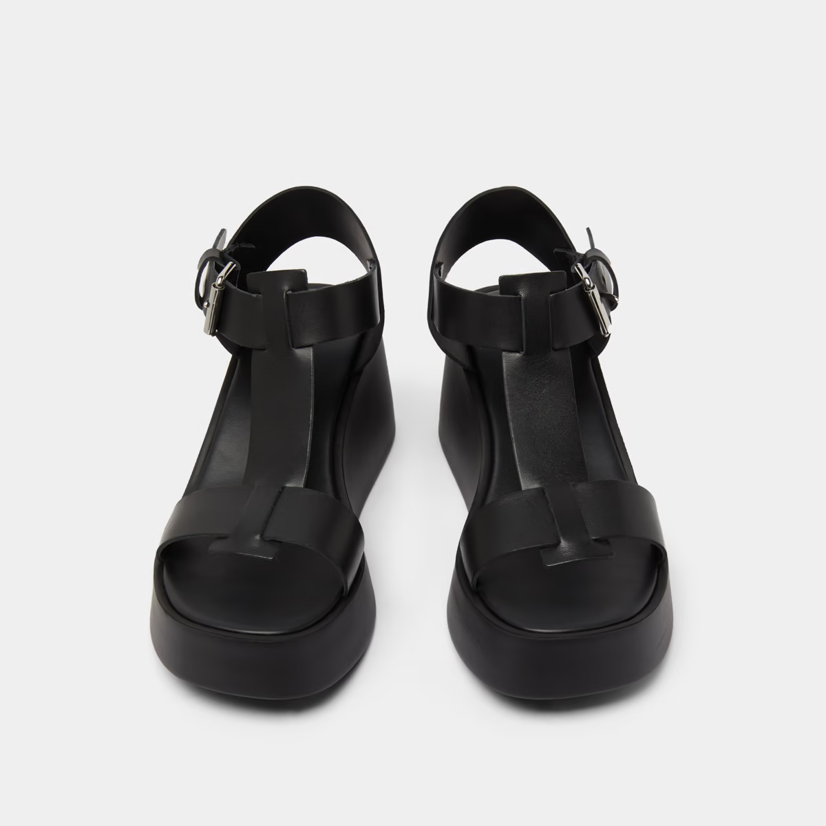 Sandales compensées à boucles ajustables