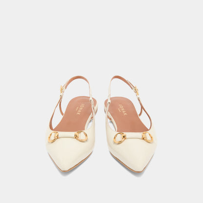 Ballerines slingbacks à bouts pointus et mors dorés