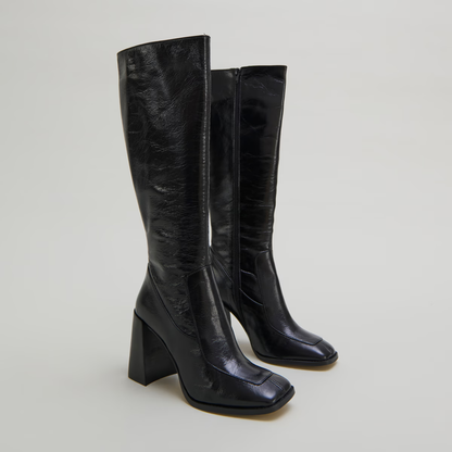 Bottes hautes à bouts carrés