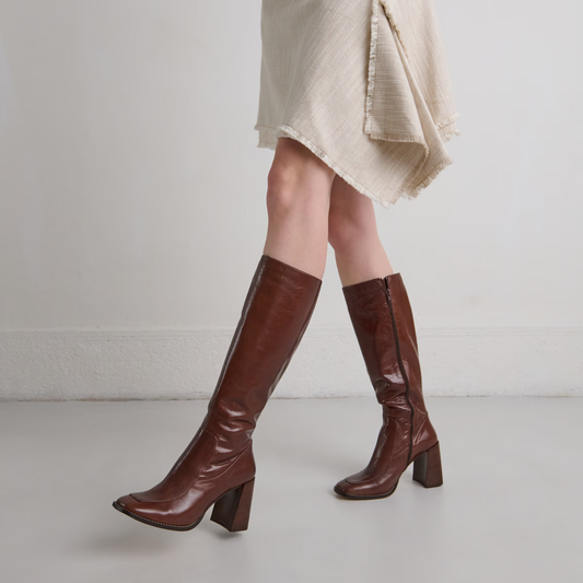 Bottes hautes à bouts carrés