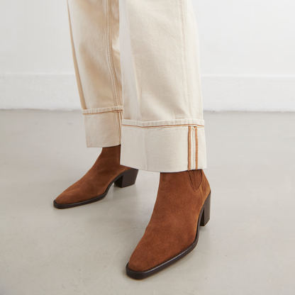 Bottines à talons et fronces