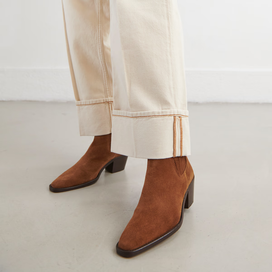 Bottines à talons et fronces