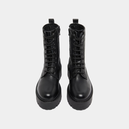 Boots à plateformes et lacets