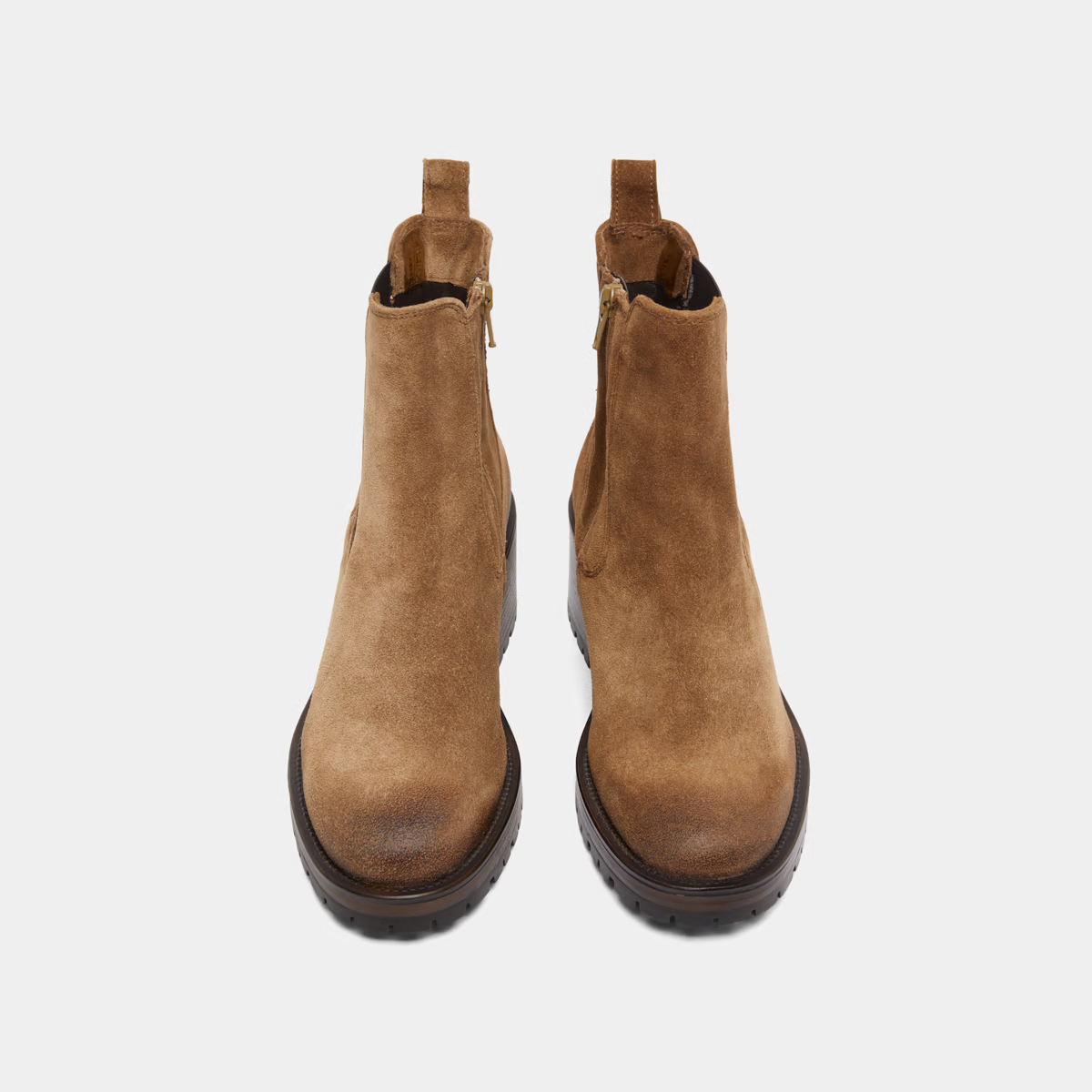 Bottines à semelles crantées