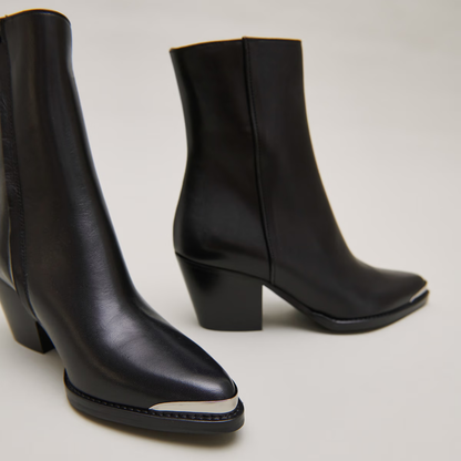 Boots à bouts argentés