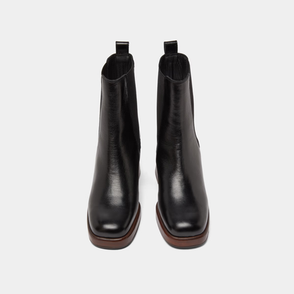 Bottines à bouts carrés et élastiques