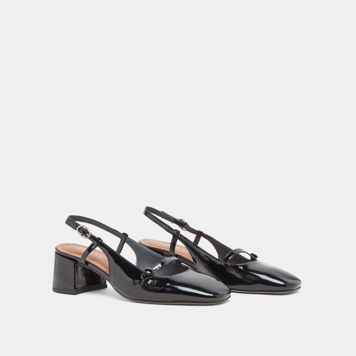 Slingbacks à talons et bouts carrés
