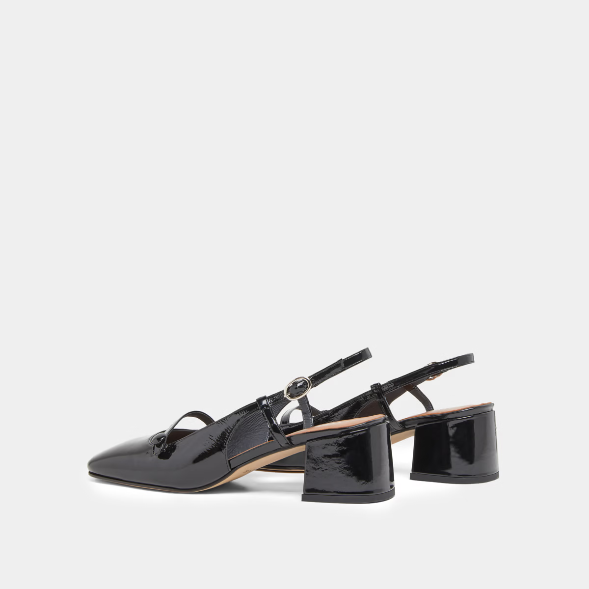 Slingbacks à talons et bouts carrés