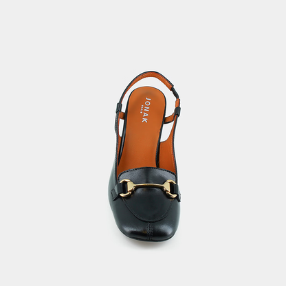 Slingbacks à mors dorés