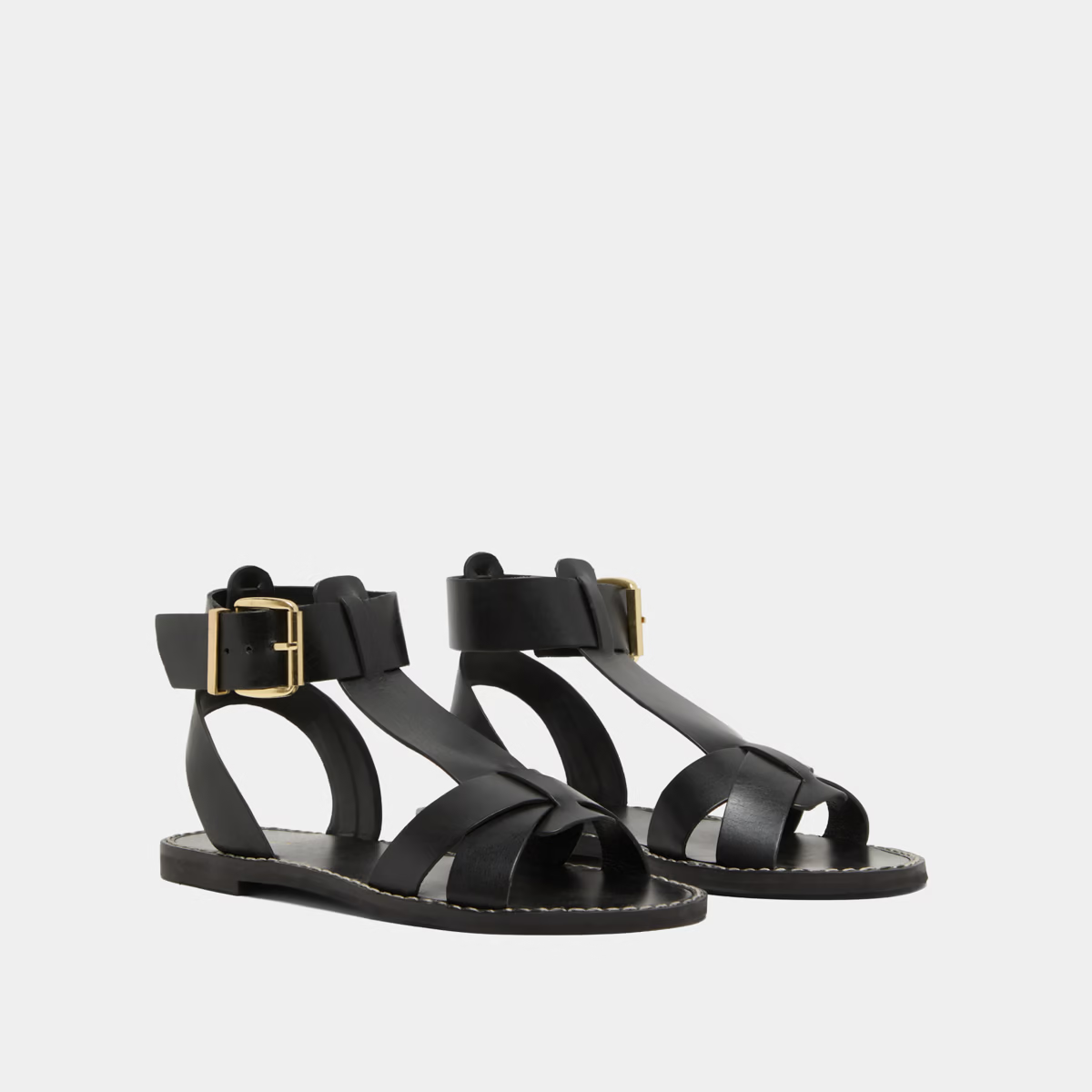 Sandales à boucles et brides