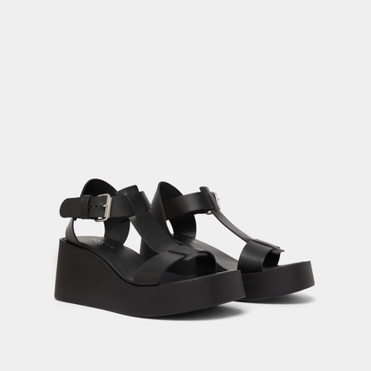 Sandales compensées à boucles ajustables